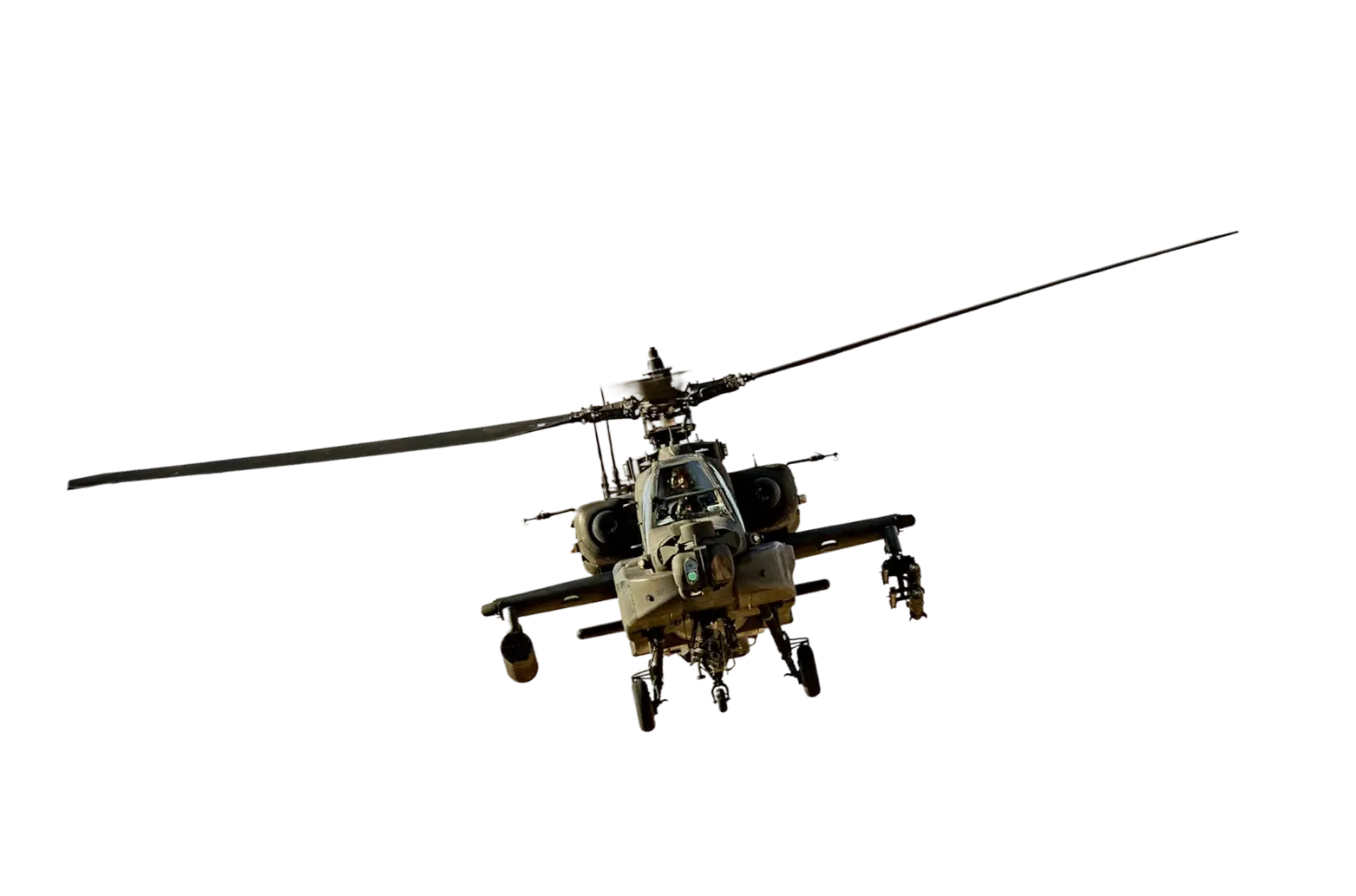 An Apache helicopter in flight