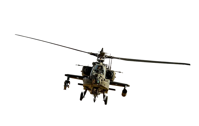 An Apache helicopter in flight