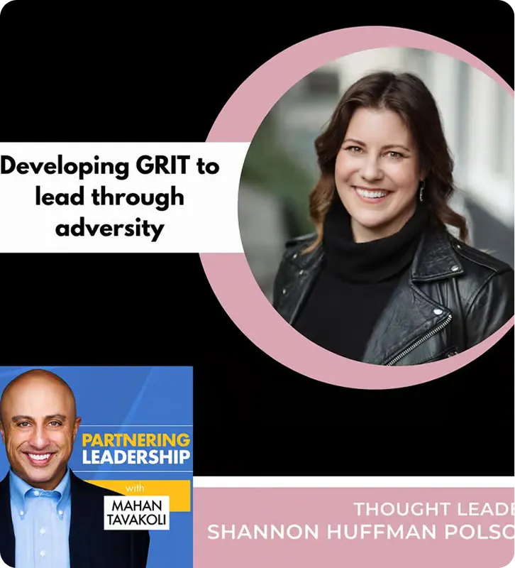 Partnering Leadership with Mahan Tavakoli episode art featuring Shannon Huffman Polson
