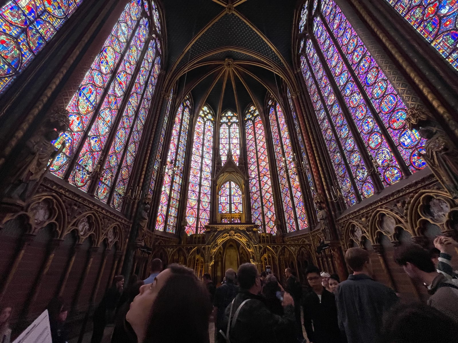 Stained glass windows of Sainte-Chapelle in Paris