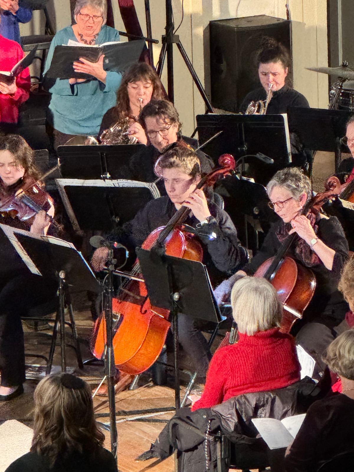 A community orchestra and choir in performance